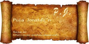 Puia Jonatán névjegykártya